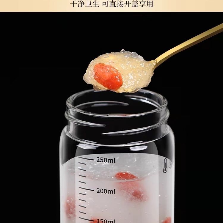 燕窝分装瓶食品级可蒸煮鲜炖盅高硼硅耐高温花胶银耳羹专用玻璃杯