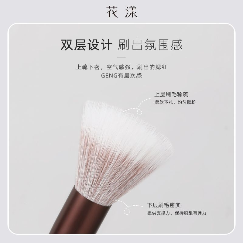 花漾乌梅紫酱10支升级刷型全套超软沧州化妆刷散粉修容腮红眼影刷 图片 6