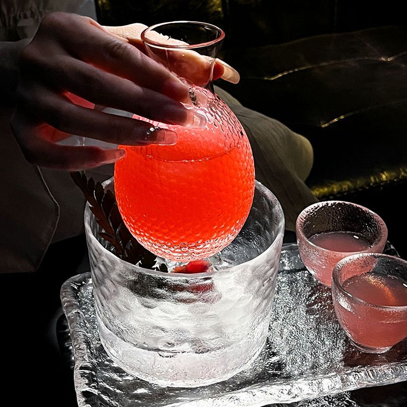 Leicht beschwipst Obst Cocktail Set Sake Kleine Haus Eis Topf Wärmer Atmosphäre Wein Tasse_voghion.com