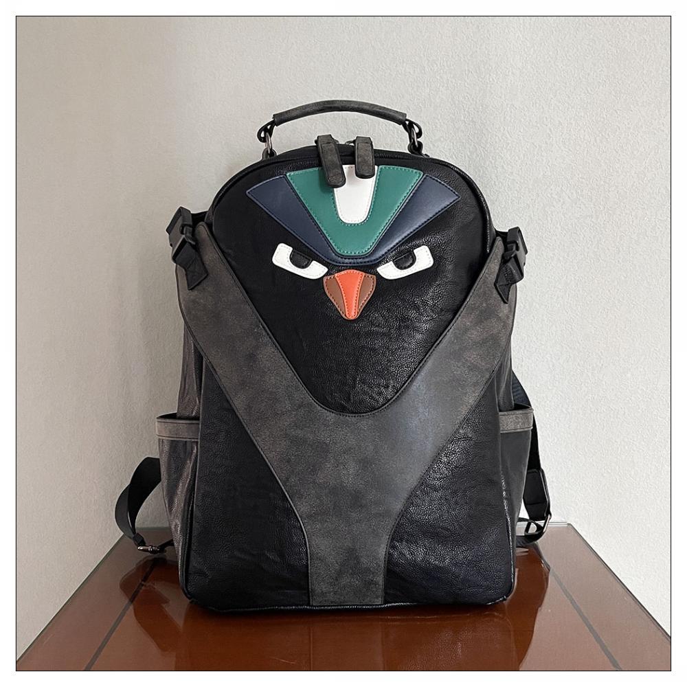 New trendy backpack, truly fashionable, large capacity, leather backpack, durable and wear-resistant, highlighting your uniqueness_voghion.com