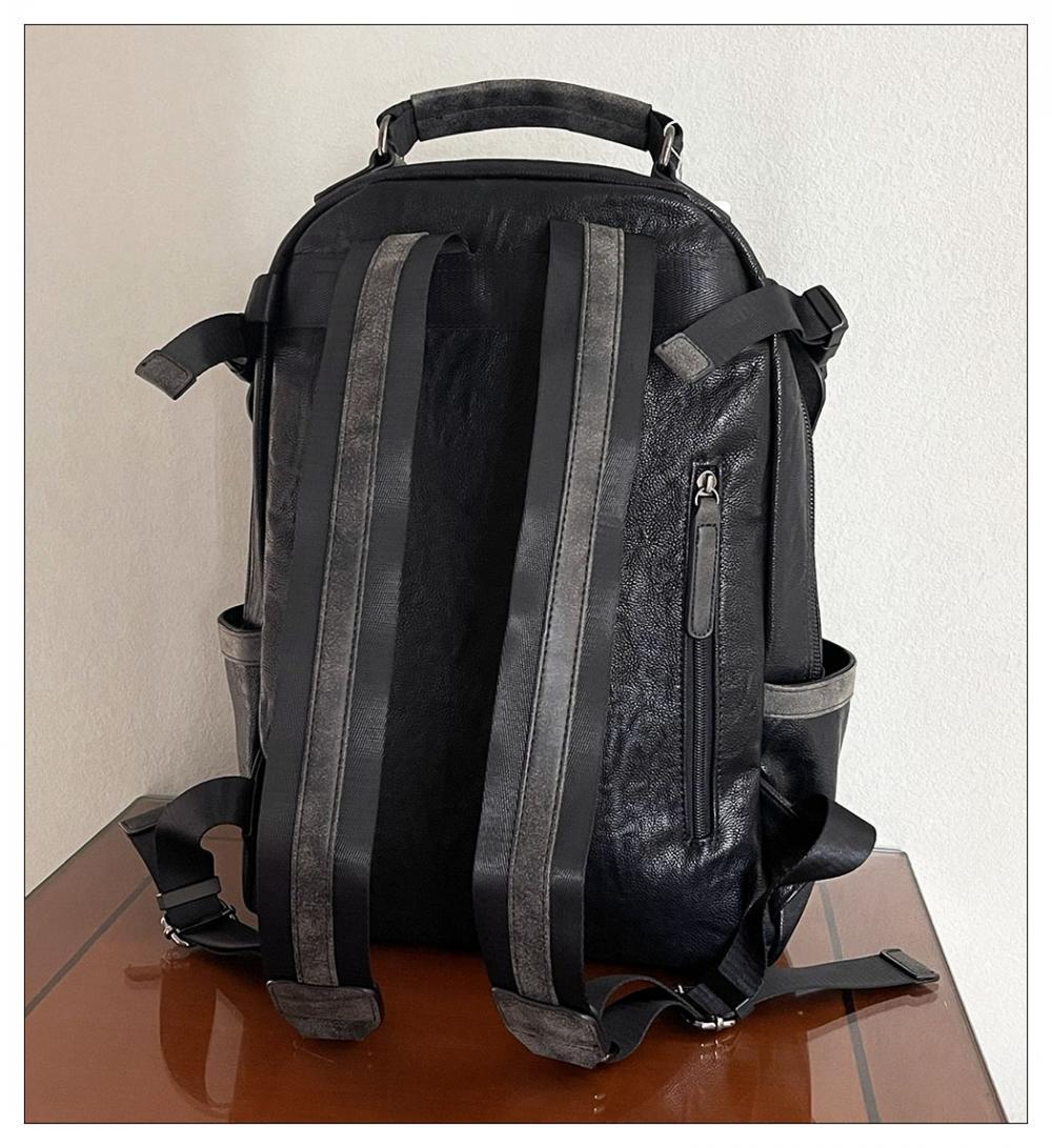 New trendy backpack, truly fashionable, large capacity, leather backpack, durable and wear-resistant, highlighting your uniqueness_voghion.com