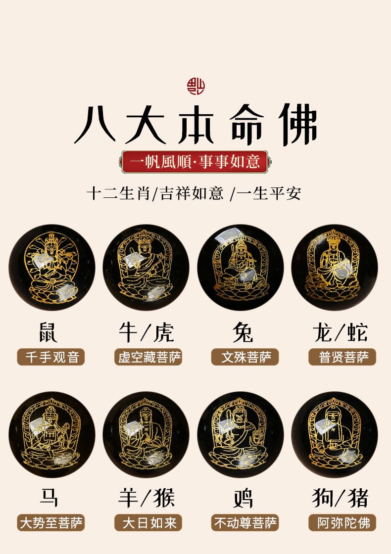 沉香木天然本命本命年手串十二生肖男女佛珠手链虎年守护神礼物 detail 5