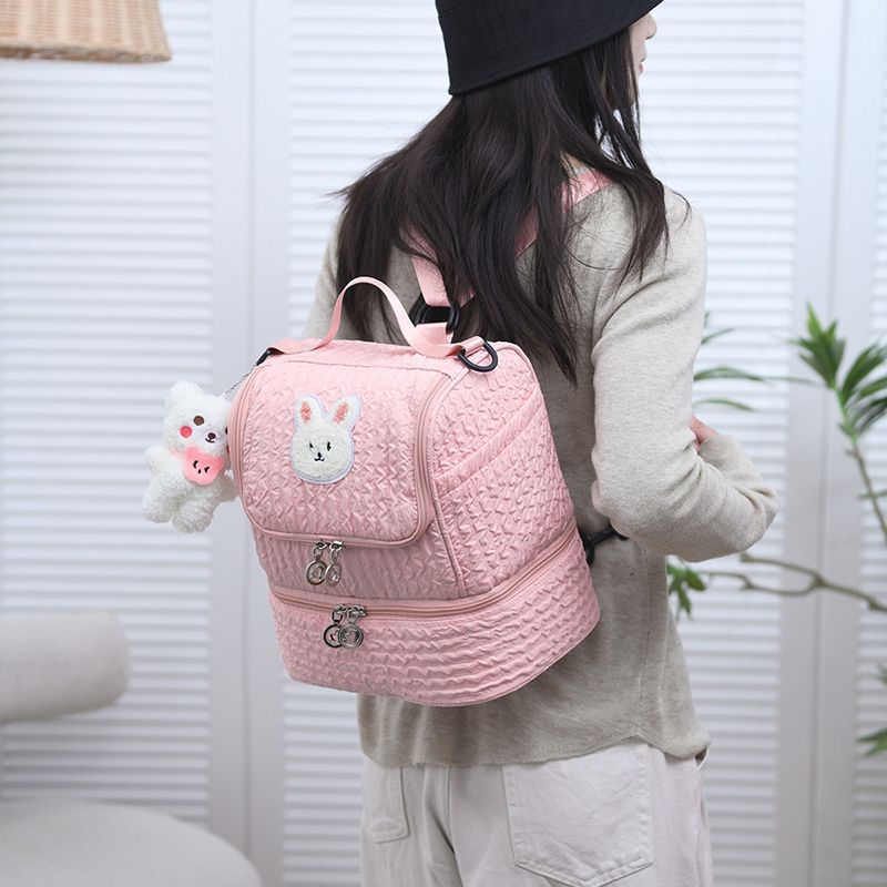 Bolsa de passeio grande e moderna para mamãe e bebê, inspirada em celebridades da internet. Multifuncional e estilosa._voghion.com