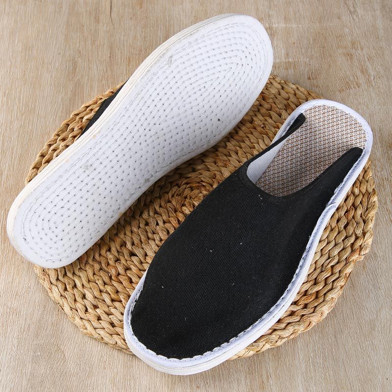 千层底布鞋透气手工软底轻便透气舒适手工纳底布底托鞋男女同款