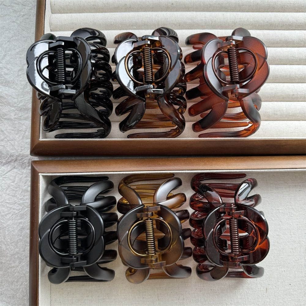 章小蕙u型发量多抓夹加厚耐用爆款圆弹簧大号发夹盘深口加宽加深