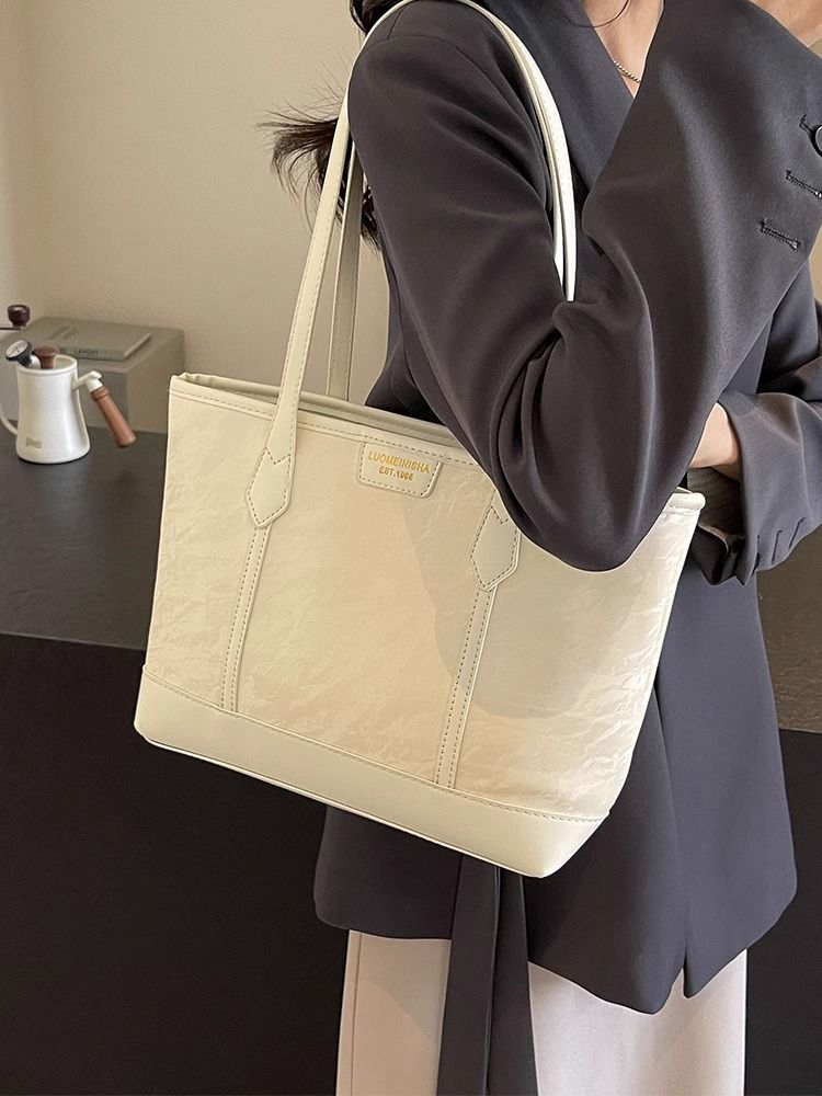 大容量包包女士2024新款時尚高級感單肩包流行百搭上課通勤托特包