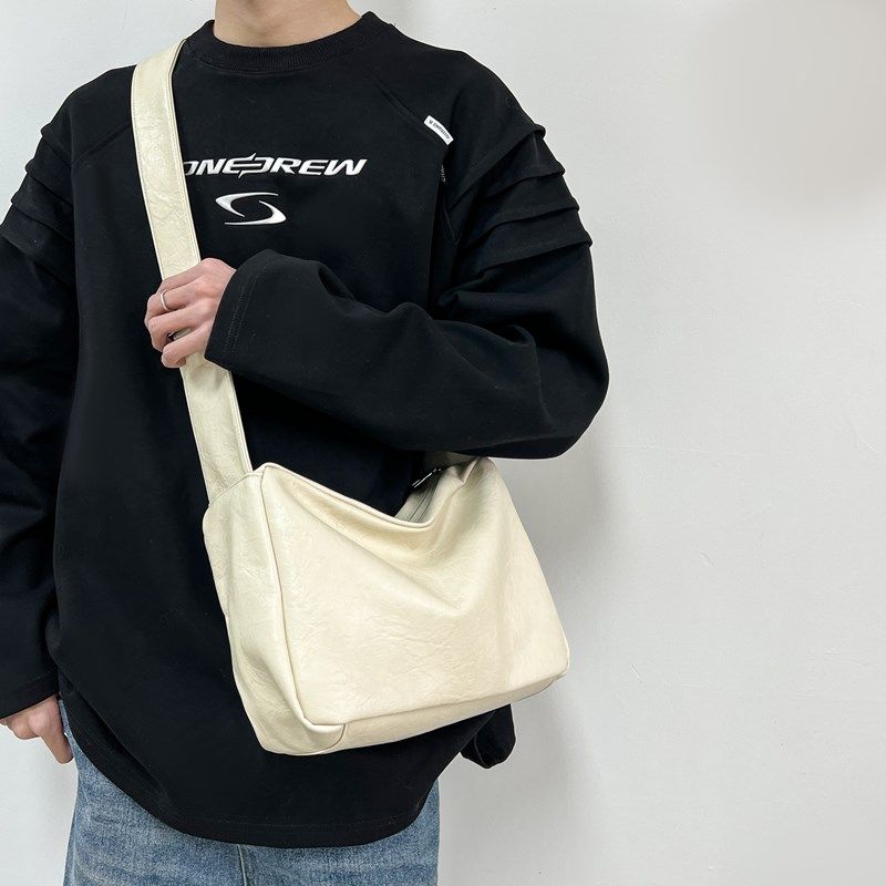 Nuova borsa a tracolla quadrata casual da uomo, alla moda, semplice, retrò, giapponese, versione coreana_voghion.com