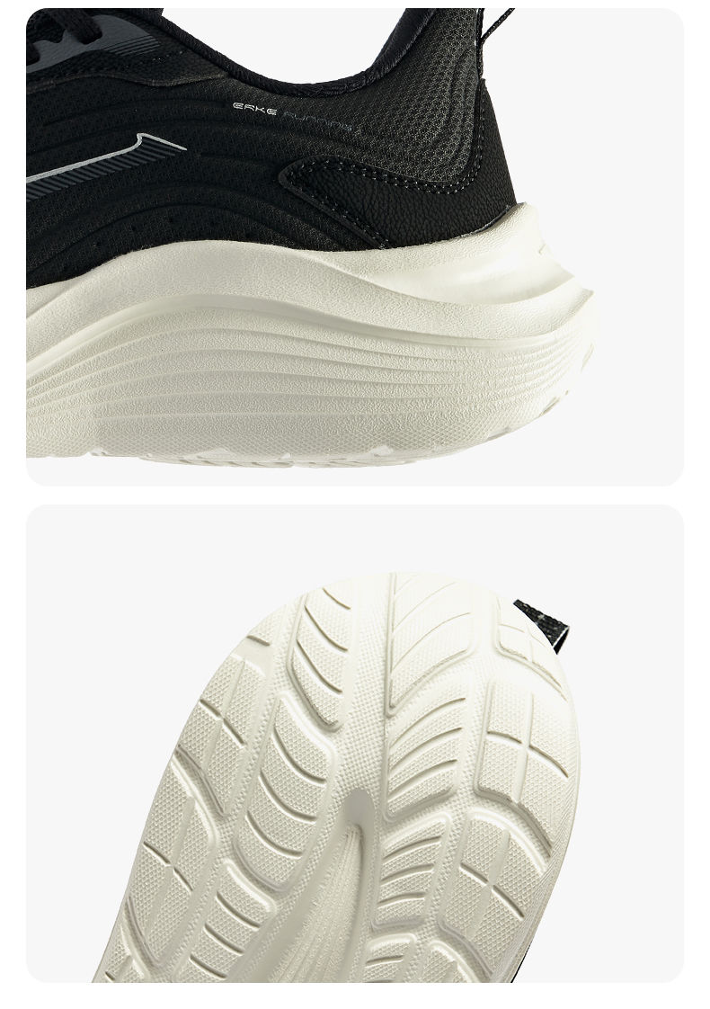 Hongxing Erke Mountain Eagle - Zapatillas deportivas negras con suela suave para hombre, nuevas, antisalpicaduras y con absorción de impactos para correr en caso de lluvia_voghion.com