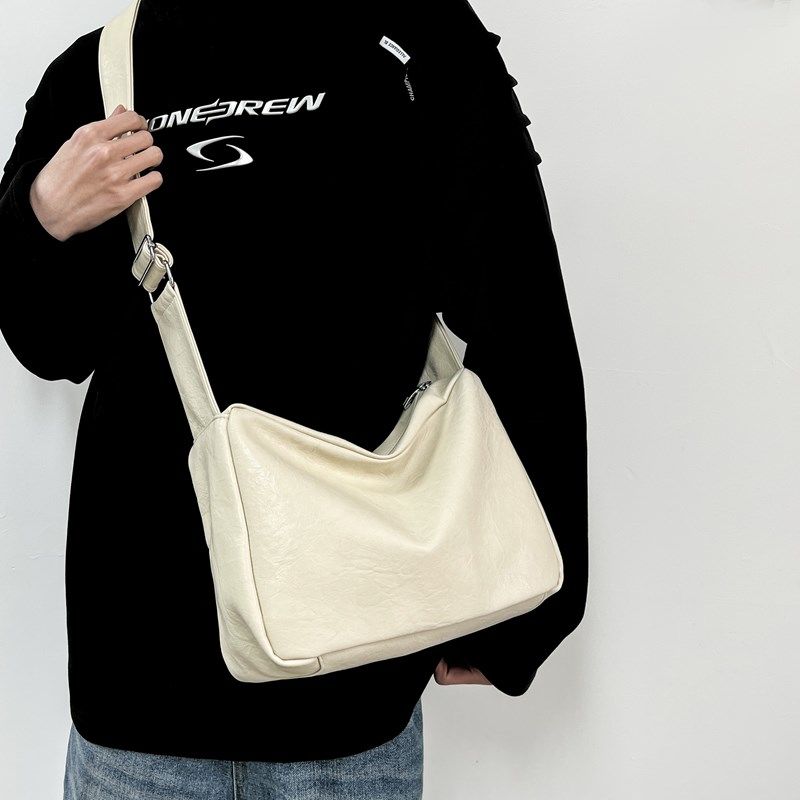 Nuova borsa a tracolla quadrata casual da uomo, alla moda, semplice, retrò, giapponese, versione coreana_voghion.com