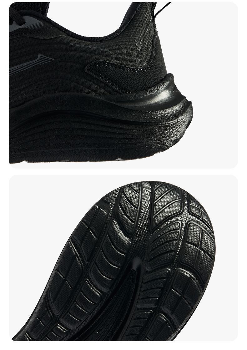 Hongxing Erke Mountain Eagle - Zapatillas deportivas negras con suela suave para hombre, nuevas, antisalpicaduras y con absorción de impactos para correr en caso de lluvia_voghion.com