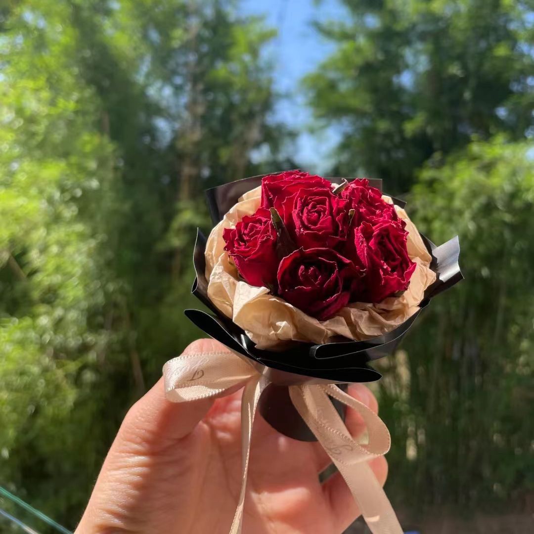 Priză de aer pentru aer condiționat montată pe mașină, buchet de flori etern creativ, parfum auto, decor, parfum trandafir_voghion.com