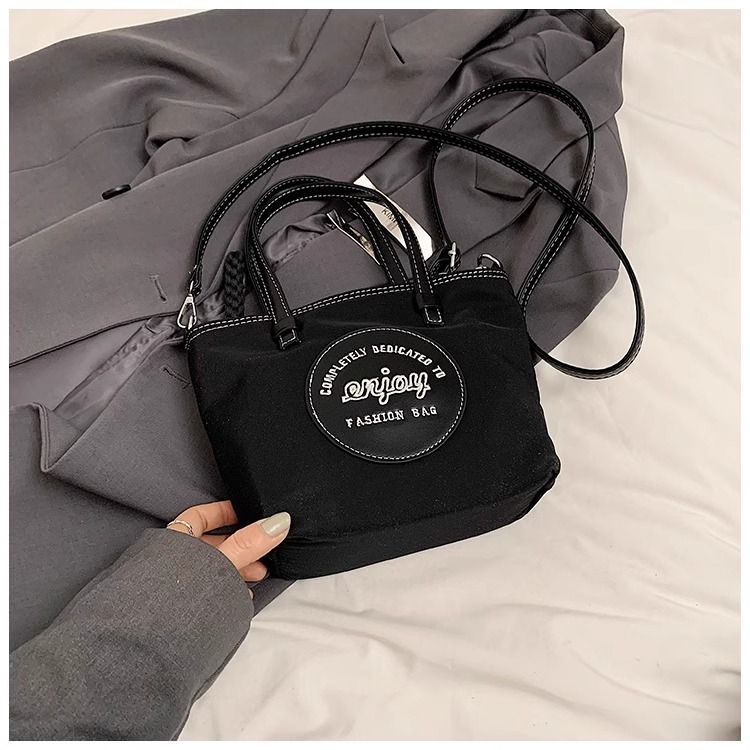 FOUR ONE borsa versatile in nylon con blocco di colore per la moda femminile h, borsa a secchiello con tracolla, piccola per esterni_voghion.com