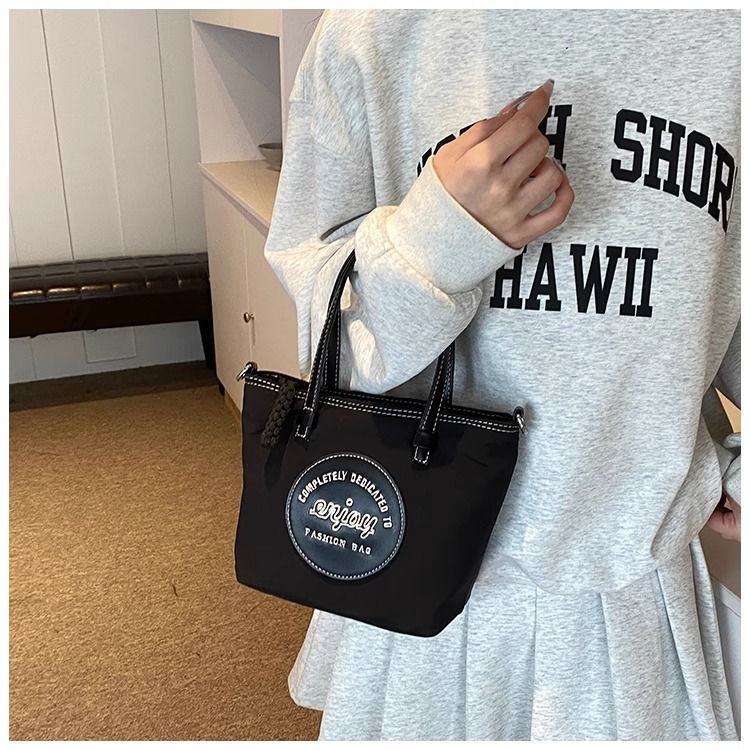 FOUR ONE borsa versatile in nylon con blocco di colore per la moda femminile h, borsa a secchiello con tracolla, piccola per esterni_voghion.com