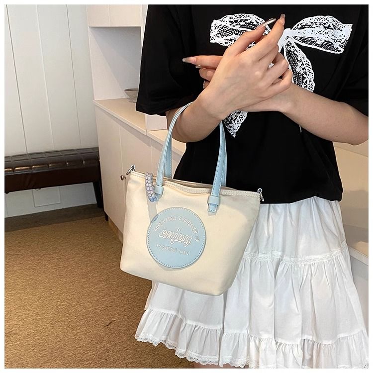 FOUR ONE borsa versatile in nylon con blocco di colore per la moda femminile h, borsa a secchiello con tracolla, piccola per esterni_voghion.com