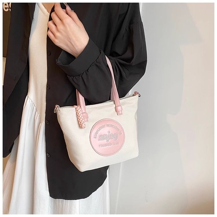 FOUR ONE borsa versatile in nylon con blocco di colore per la moda femminile h, borsa a secchiello con tracolla, piccola per esterni_voghion.com