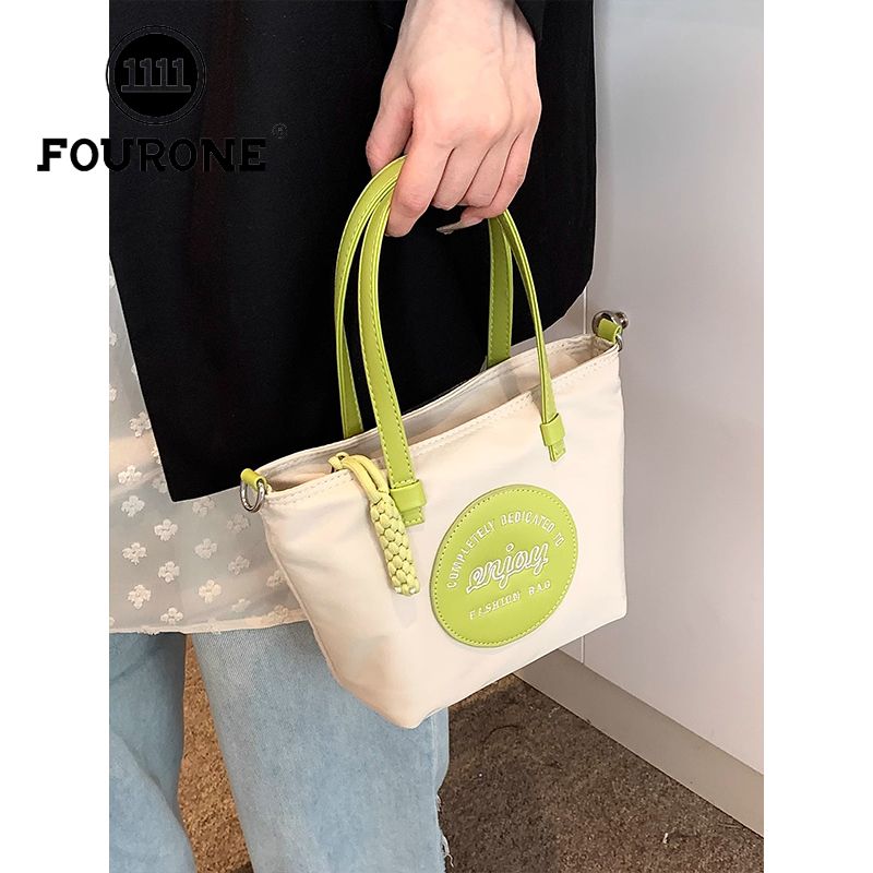 FOUR ONE borsa versatile in nylon con blocco di colore per la moda femminile h, borsa a secchiello con tracolla, piccola per esterni_voghion.com