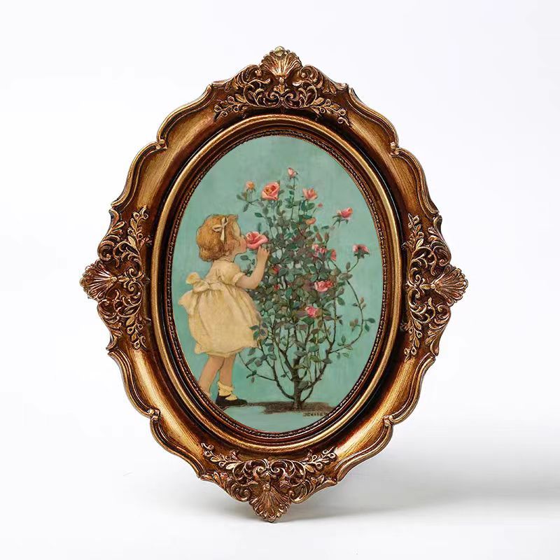 European-style Relief Palace Resin Ornament Home Decoration 6inch 7inch Wall-mounted Photo Frame_voghion.com