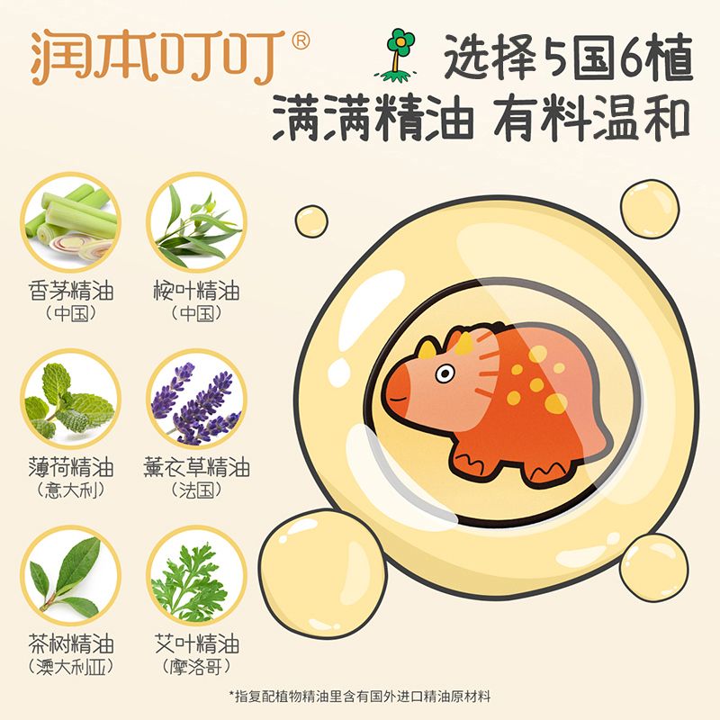 润本叮叮植物精油贴便携贴儿童宝宝户外随身精油卡通可爱贴 图片 5