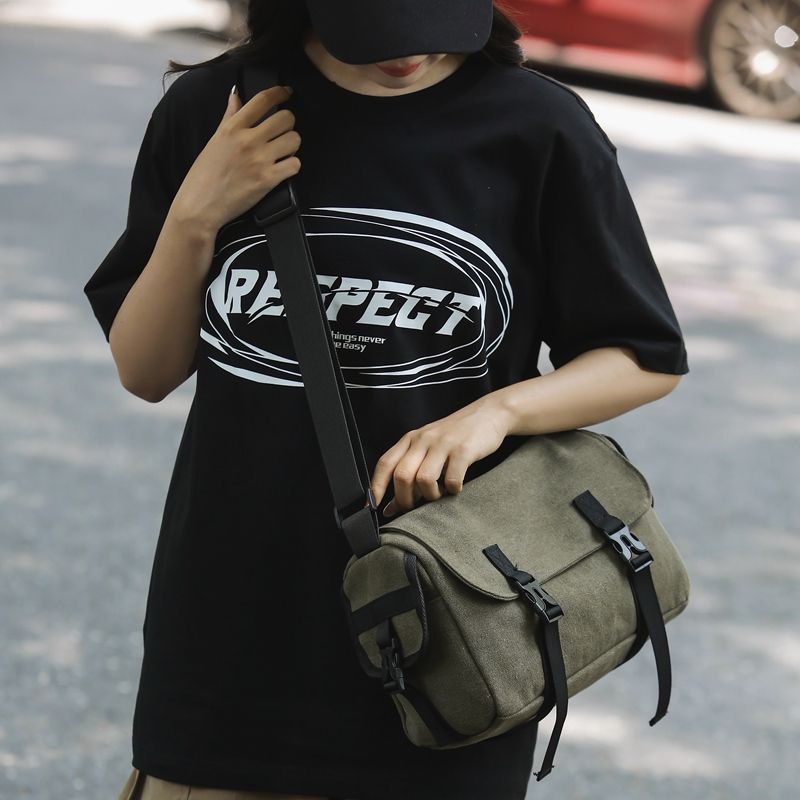 Shoulder Workwear Messenger College Student Commuter Backpack Large Capacity Canvas Crossbody Bag Men's Satchel_voghion.com