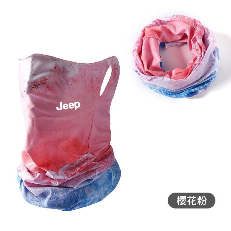 JEEP吉普夏季防晒面罩全脸冰丝户外围脖套男款骑行面罩女防紫外线