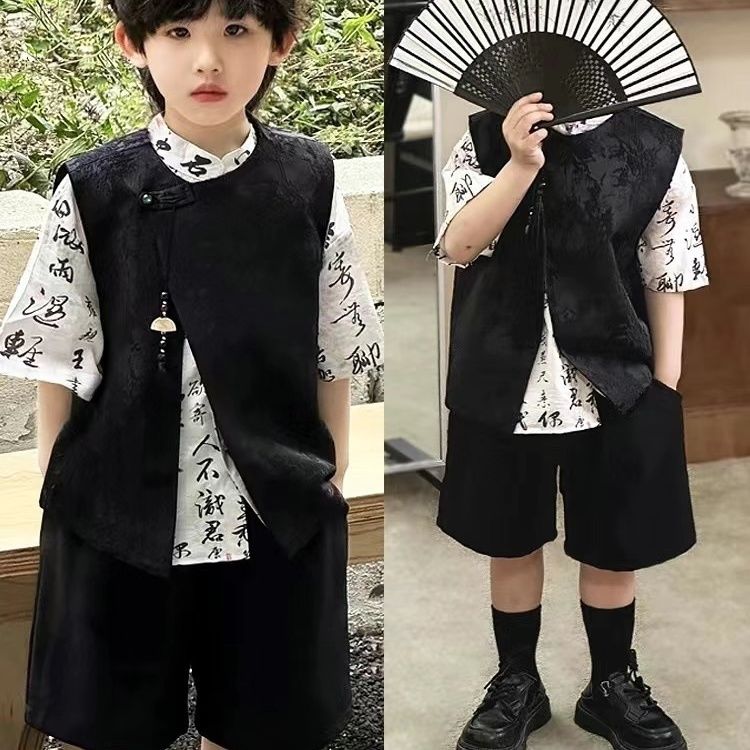 儿童装男童夏装套装2025新款洋气男宝宝夏季痞帅男孩夏款短袖衣服