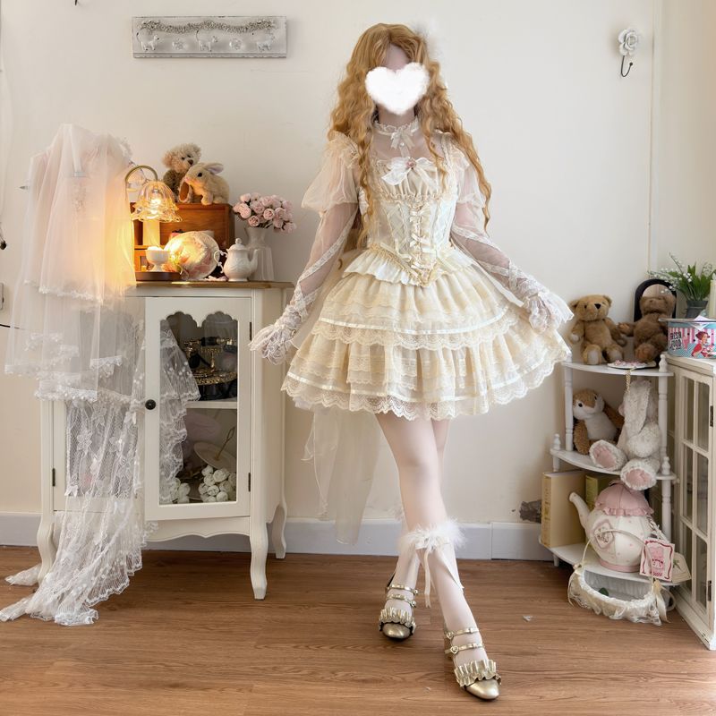 [コスプレ] ロリータかわいいバレエスタイル甘いJSKホルタードレス