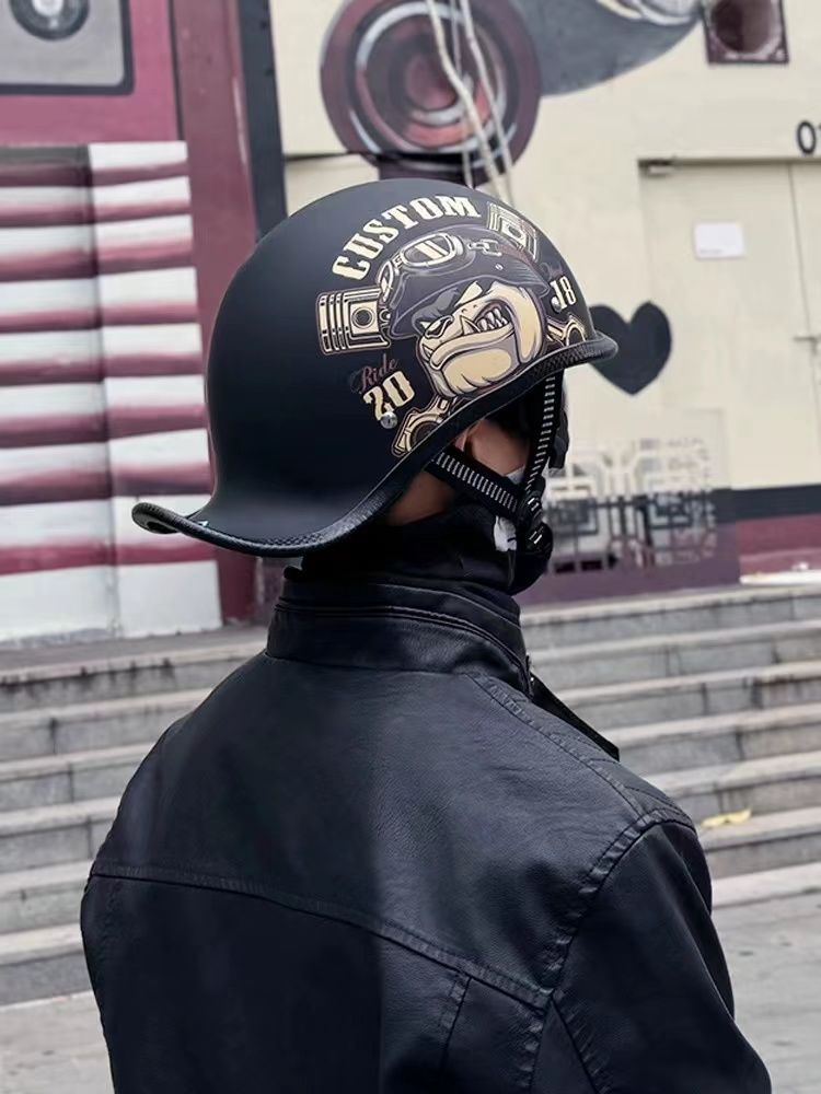 Vintage wind helmet bicycle prince cruise scoop helmet personality warped helmet men's and women's half helmet light harley pedal spring summer_voghion.com
