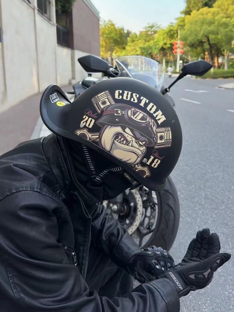 Vintage wind helmet bicycle prince cruise scoop helmet personality warped helmet men's and women's half helmet light harley pedal spring summer_voghion.com