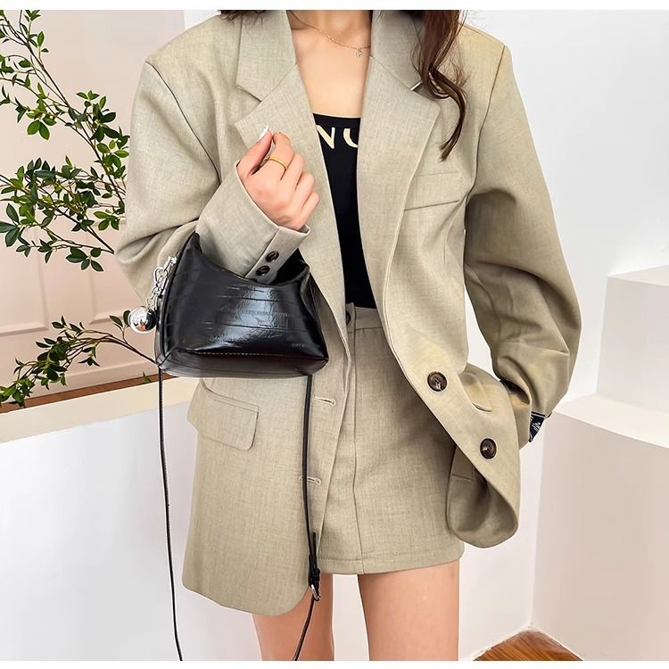 H7 Borsa a mano in argento da donna, nuova alla moda, alta bellezza, tracolla mini, borsa a secchiello popolare di quest'anno_voghion.com