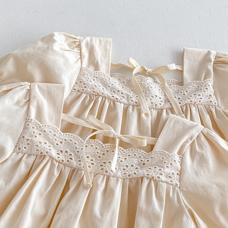 Sommerkleid Und Strampler Für Baby Mädchen In Einfarbigem Design_voghion.com