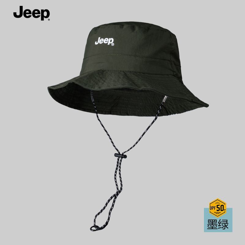 JEEP渔夫帽帽子防晒太阳帽夏季户外透气遮阳帽钓鱼登山紫外线薄款