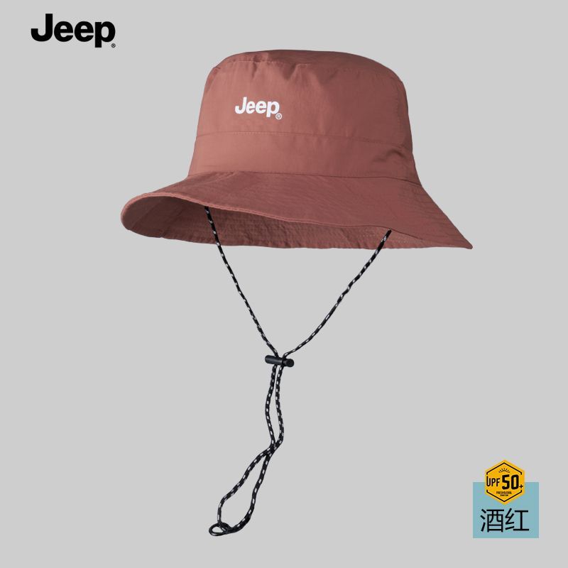 JEEP渔夫帽帽子防晒太阳帽夏季户外透气遮阳帽钓鱼登山紫外线薄款
