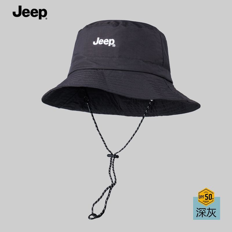 JEEP渔夫帽帽子防晒太阳帽夏季户外透气遮阳帽钓鱼登山紫外线薄款