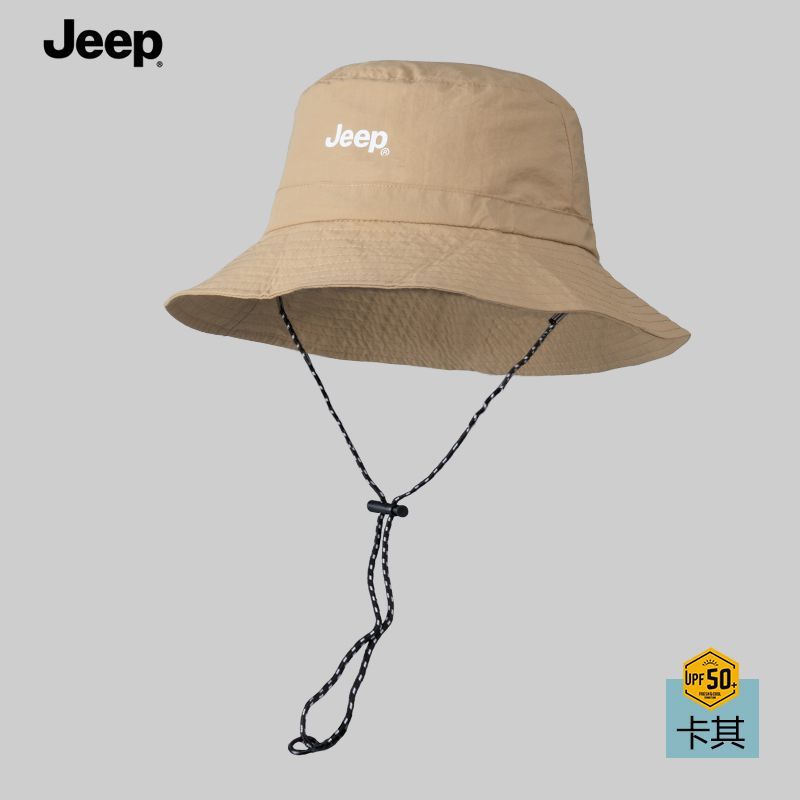 JEEP渔夫帽帽子防晒太阳帽夏季户外透气遮阳帽钓鱼登山紫外线薄款