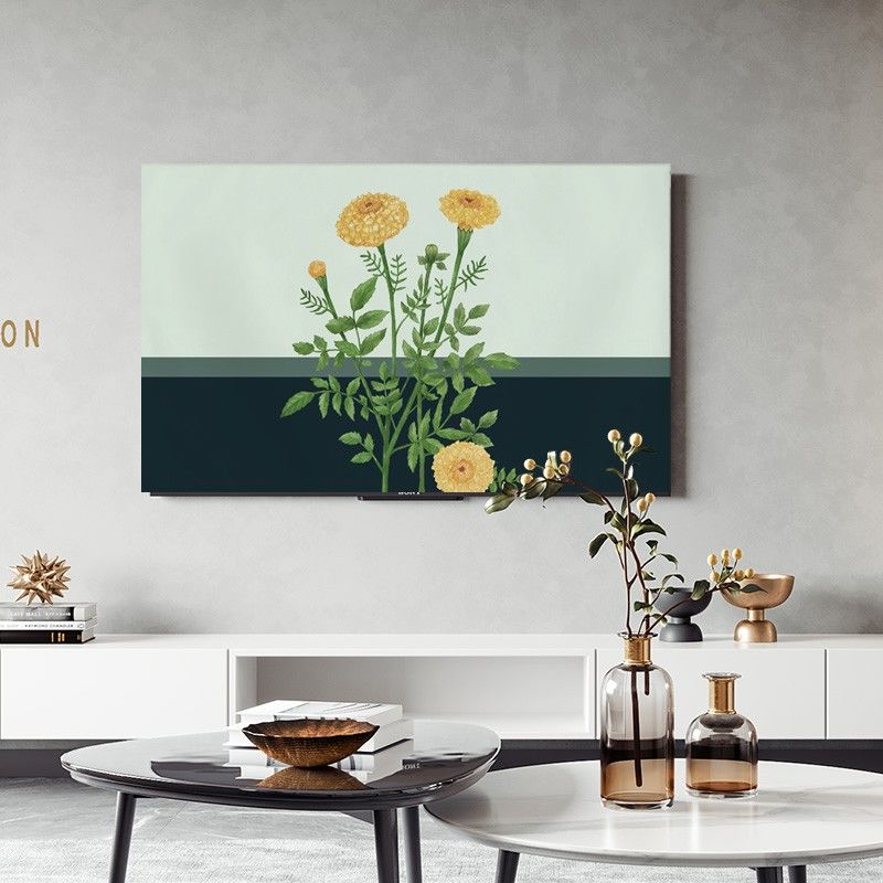 2024 New Modern Nordic High-End Simple TV Dust 65inch 75inch Cover Cloth_voghion.com