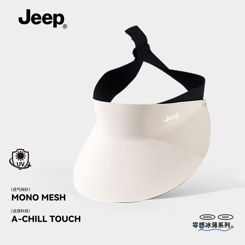 JEEP空顶防晒帽女夏季帽女防无痕一体防紫外线遮阳帽折叠太阳帽子