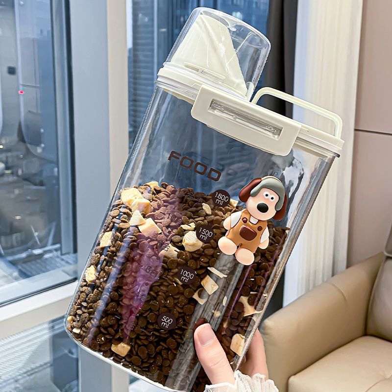 猫粮收纳桶狗粮密封桶防潮储粮桶宠物粮食零食冻干罐家用大收纳桶