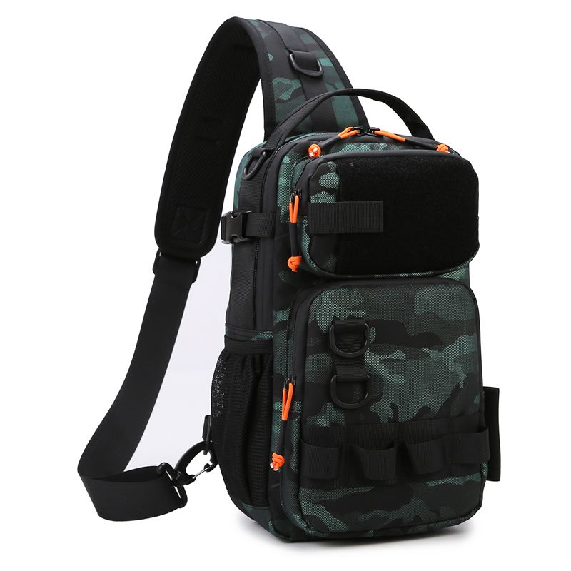 Wasserdichte Luya-Tasche, Schulterbrusttasche, multifunktionale Luya-Rutentasche, praktische Cross-Riding-Umhängetasche zum Outdoor-Angeln in Camouflage_voghion.com