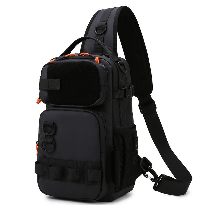 Wasserdichte Luya-Tasche, Schulterbrusttasche, multifunktionale Luya-Rutentasche, praktische Cross-Riding-Umhängetasche zum Outdoor-Angeln in Camouflage_voghion.com