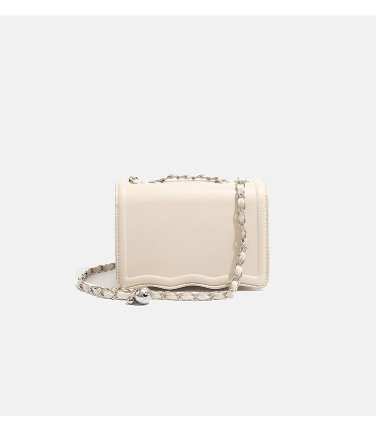 CHARHP&KEJNT Borsa a tracolla piccola quadrata con catena semplice e tinta unita da donna 2024_voghion.com