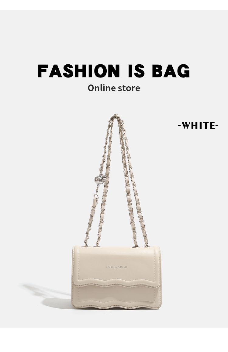 CHARHP&KEJNT Borsa a tracolla piccola quadrata con catena semplice e tinta unita da donna 2024_voghion.com