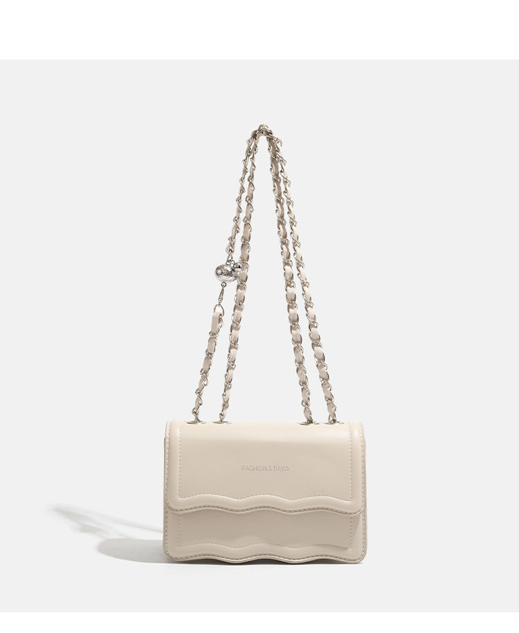 CHARHP&KEJNT Borsa a tracolla piccola quadrata con catena semplice e tinta unita da donna 2024_voghion.com