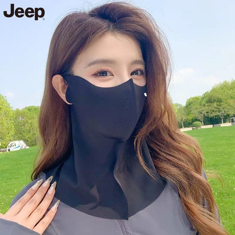 JEEP吉普防晒夏季户外紫外线钓鱼太阳帽遮脸面罩骑车遮阳帽空顶帽