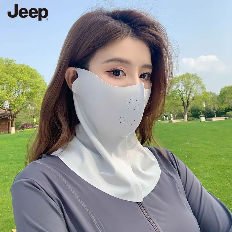 JEEP吉普防晒夏季户外紫外线钓鱼太阳帽遮脸面罩骑车遮阳帽空顶帽