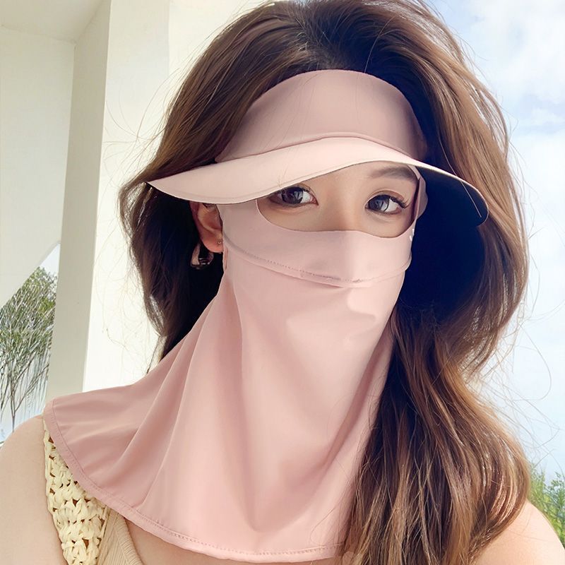 JEEP防晒面罩女防紫外线夏季骑行脸基尼冰丝开车全脸遮阳口罩帽子