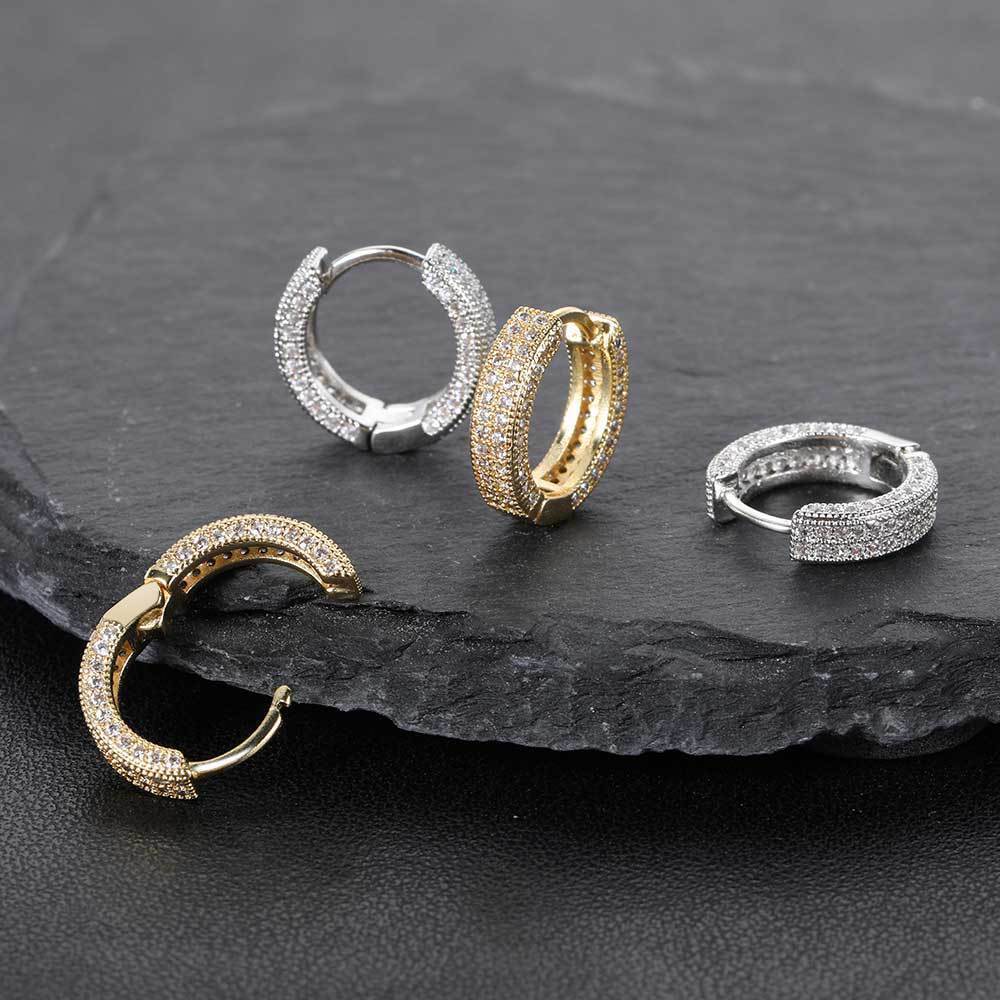 Orecchini a cerchio uomo di lusso con diamanti stile ins_voghion.com
