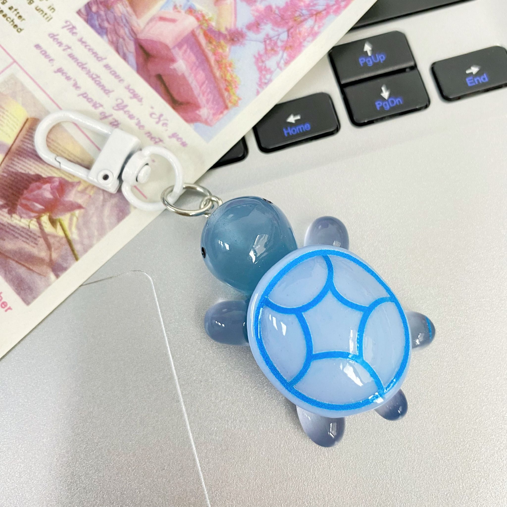 Luminous Colorful Turtle Keychain Ins Sweet Girl Heart Best Friend Couple Gift Backpack Bag Pendant Accessory_voghion.com