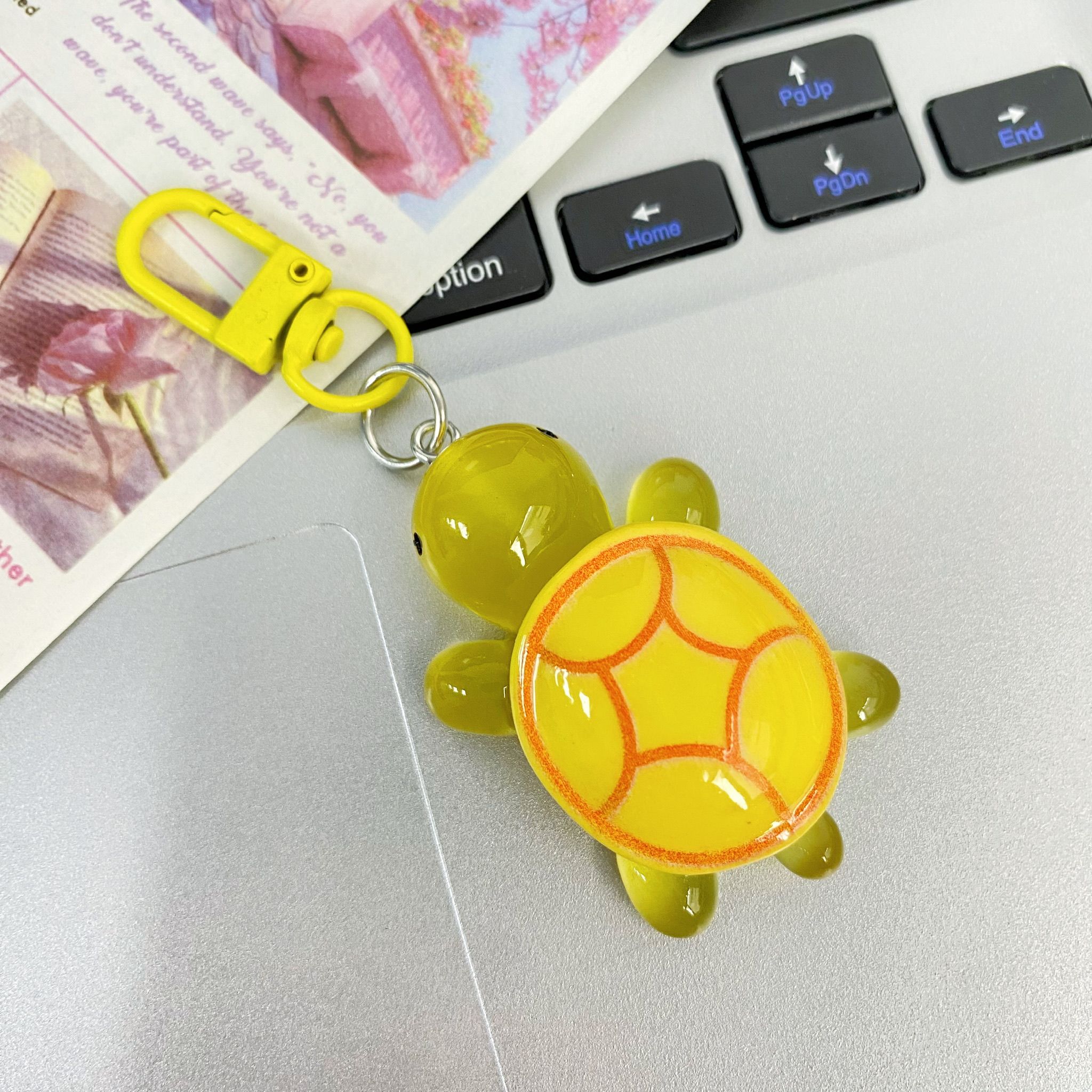 Luminous Colorful Turtle Keychain Ins Sweet Girl Heart Best Friend Couple Gift Backpack Bag Pendant Accessory_voghion.com