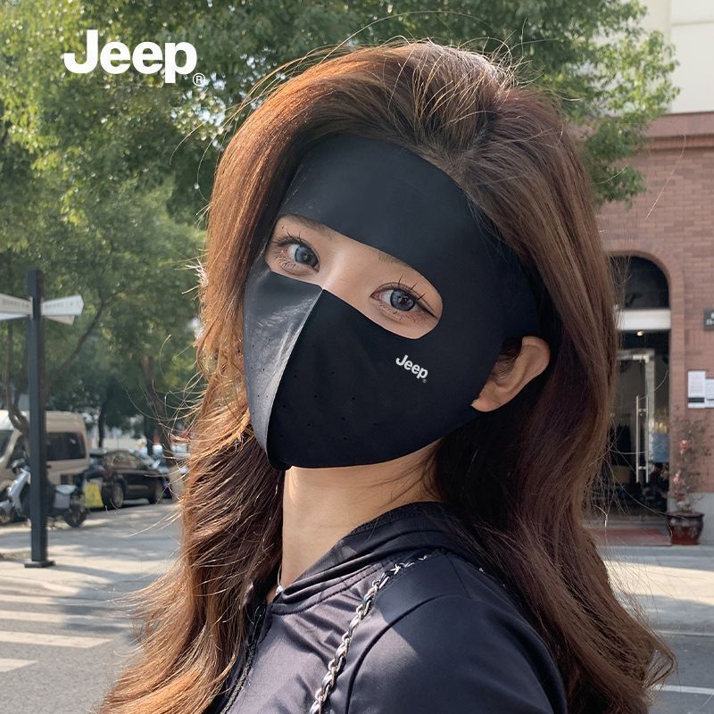 JEEP吉普防晒面罩全脸冰丝口罩透气易呼吸女超薄百搭挂耳式3D立体
