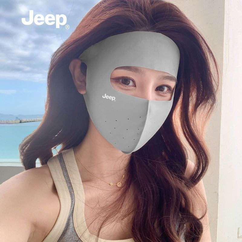 JEEP吉普防晒面罩全脸冰丝口罩透气易呼吸女超薄百搭挂耳式3D立体